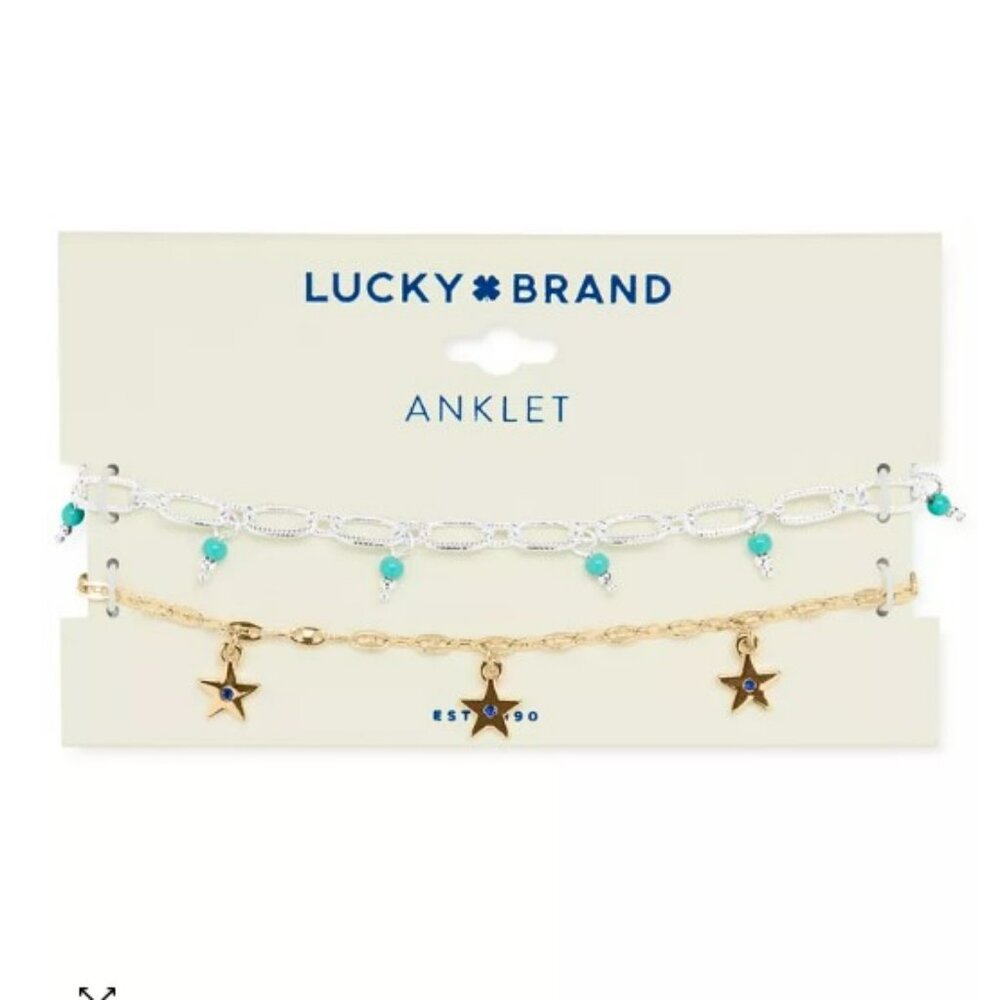 Lucky Brand 2-Pc ankle bracelets - new